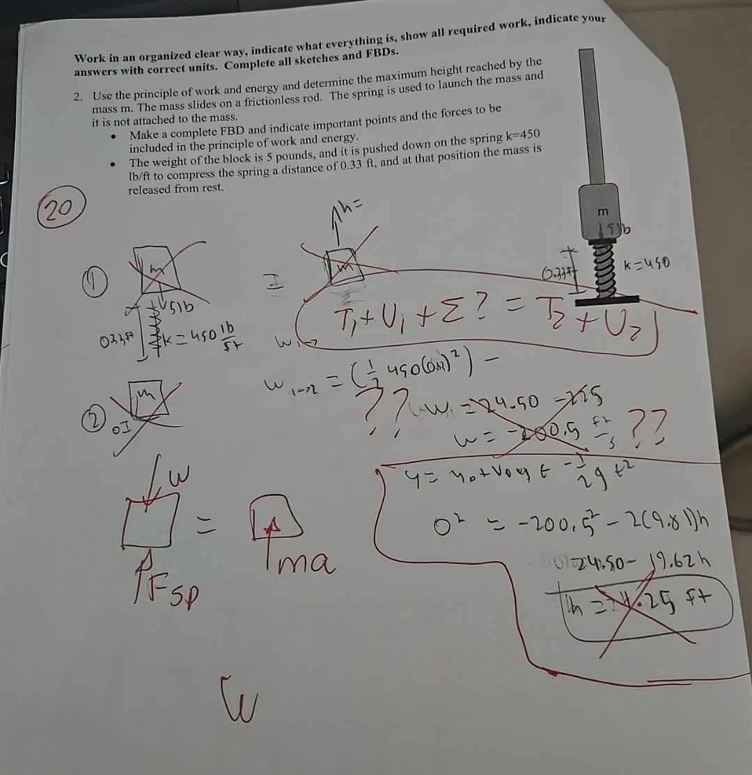 Work in an organized clear way, indicate what