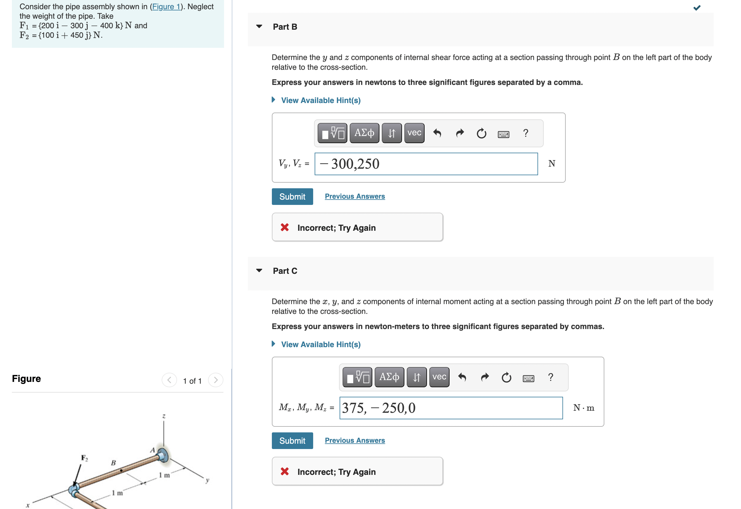 Consider the pipe assembly shown in ( Figure 1 )