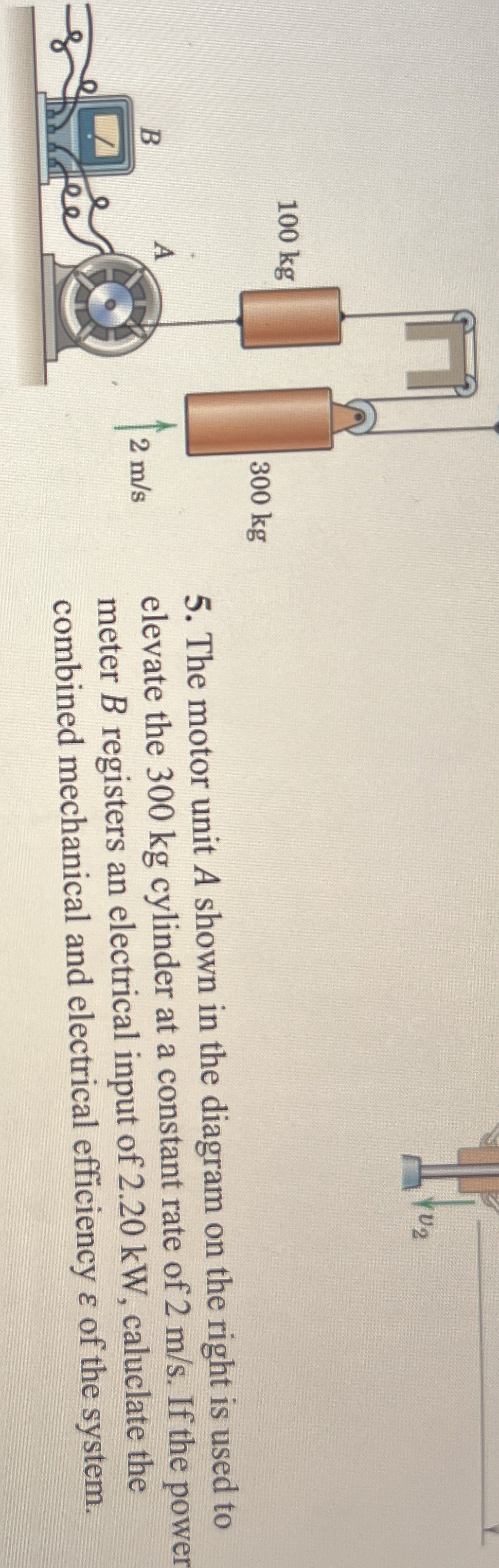 The motor unit A shown in the diagram on the