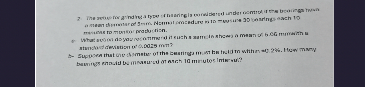 2 - The setup for grinding a type of bearing is