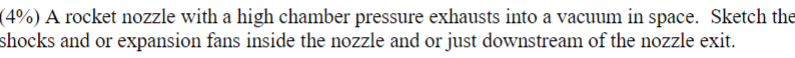 \ ( ( 4 \ % ) \ ) A rocket nozzle with a high