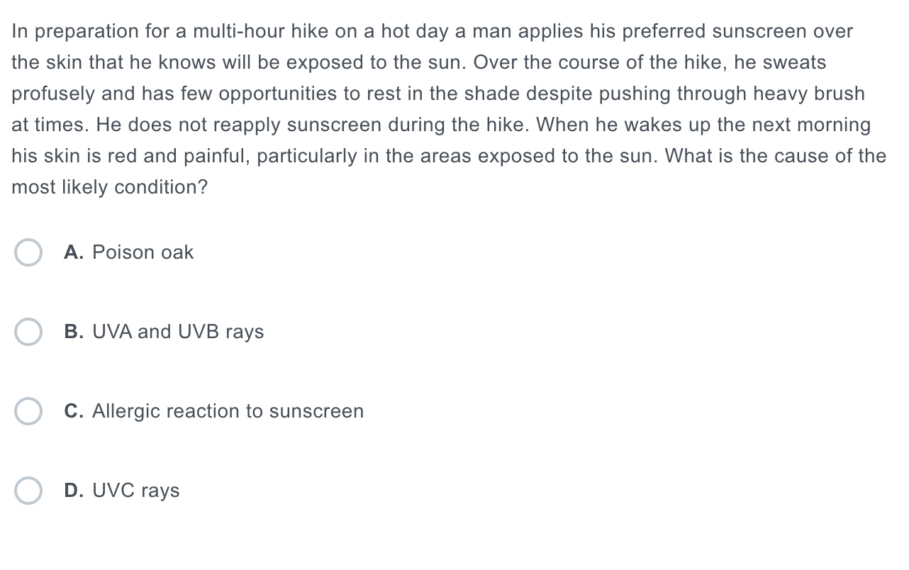 In preparation for a multi - hour hike on a hot