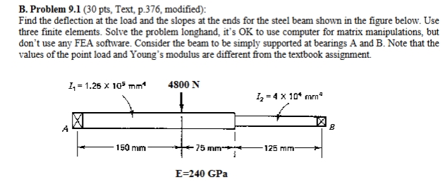 B . Problem 9 . 1 ( 3 0 pts , Text, p . 3 7 6 ,