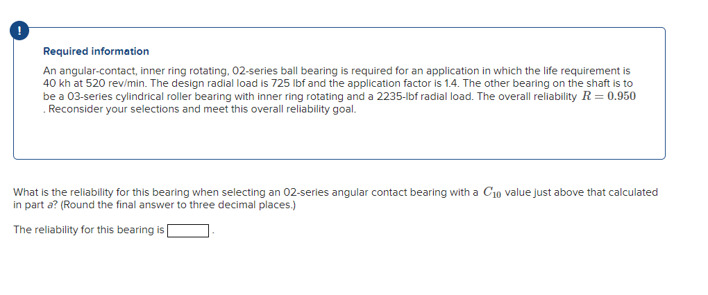 ! Required information An angular - contact,