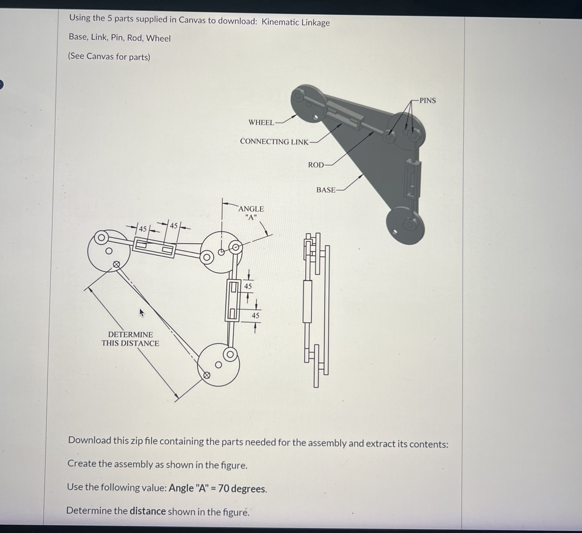 Using the 5 parts supplied in Canvas to download: