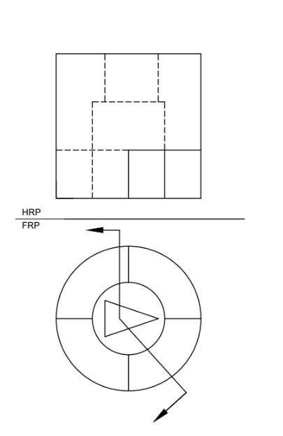 draw sectional view offset and aligned