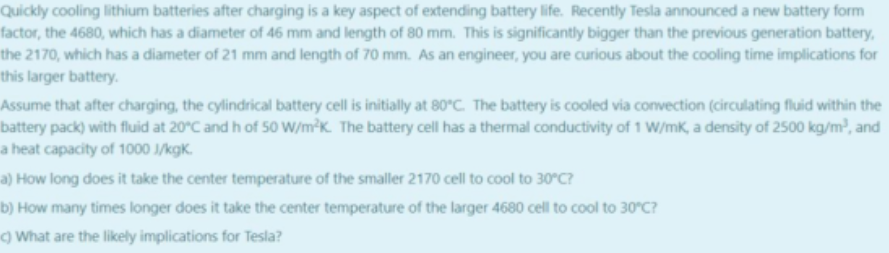 Quickly cooling lithium batteries after charging