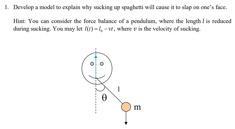 1 . Develop a model to explain why sucking up