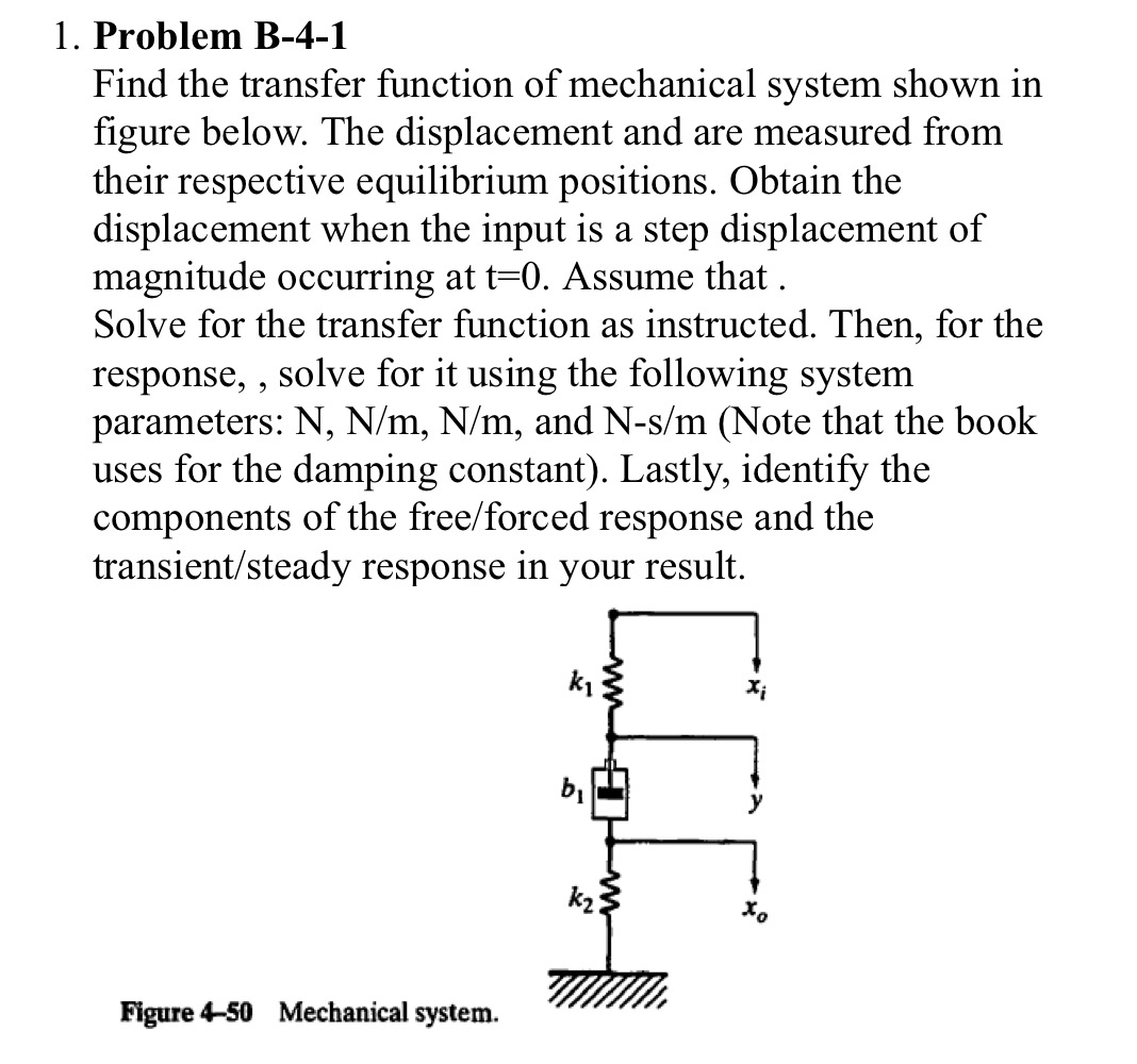 Problem B - 4 - 1 Find the transfer function of