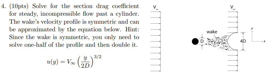 ( 1 0 pts ) Solve for the section drag