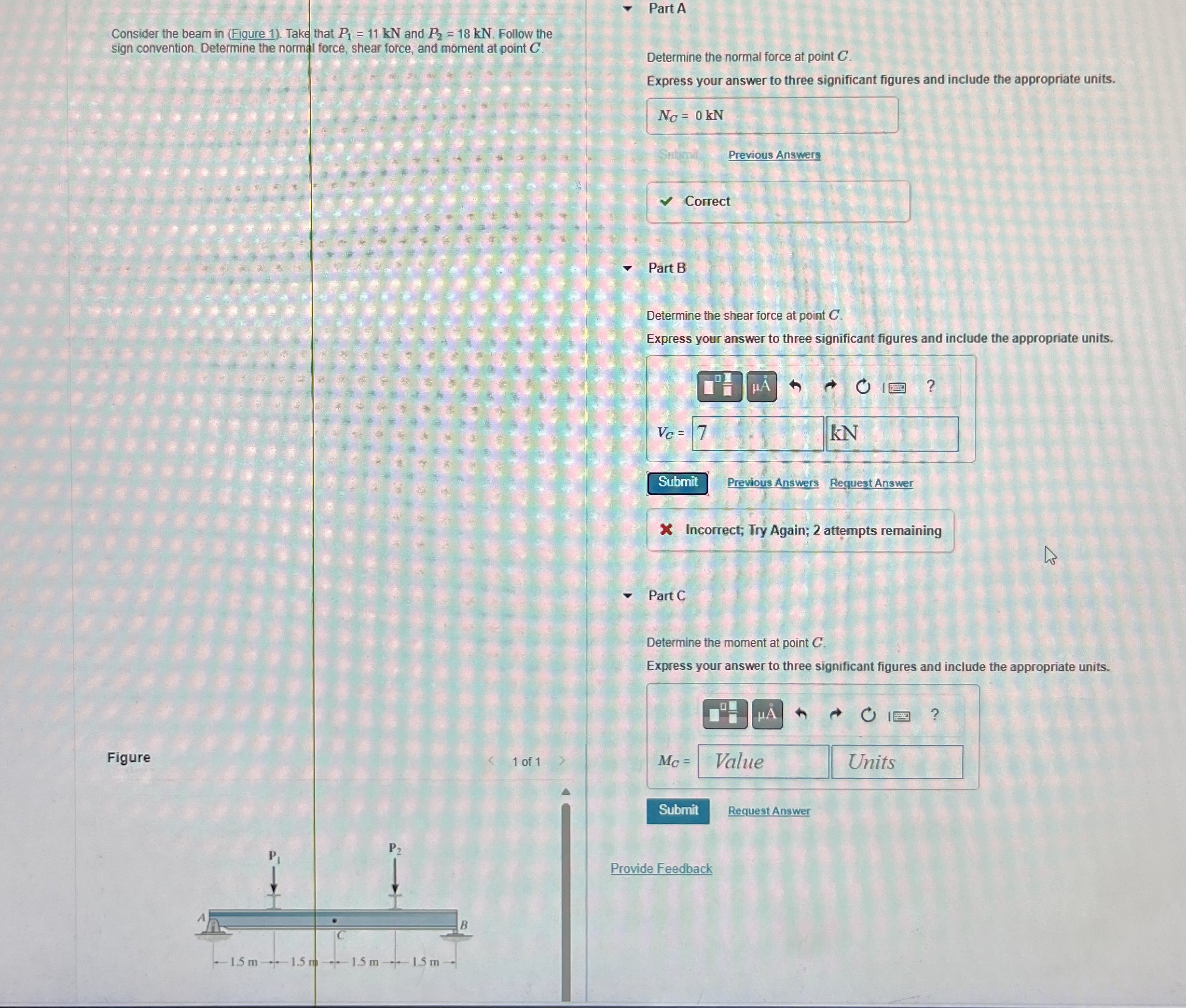 Consider the beam in ( Figure 1 ) . Take that P 1