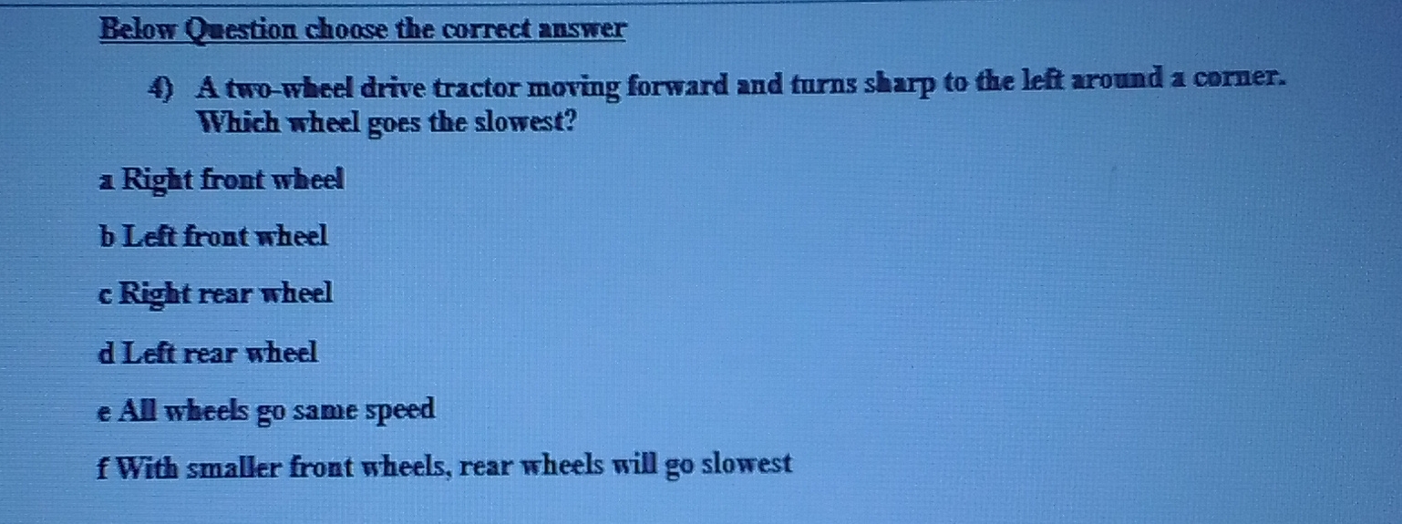 Below Question choose the correct answer A two -