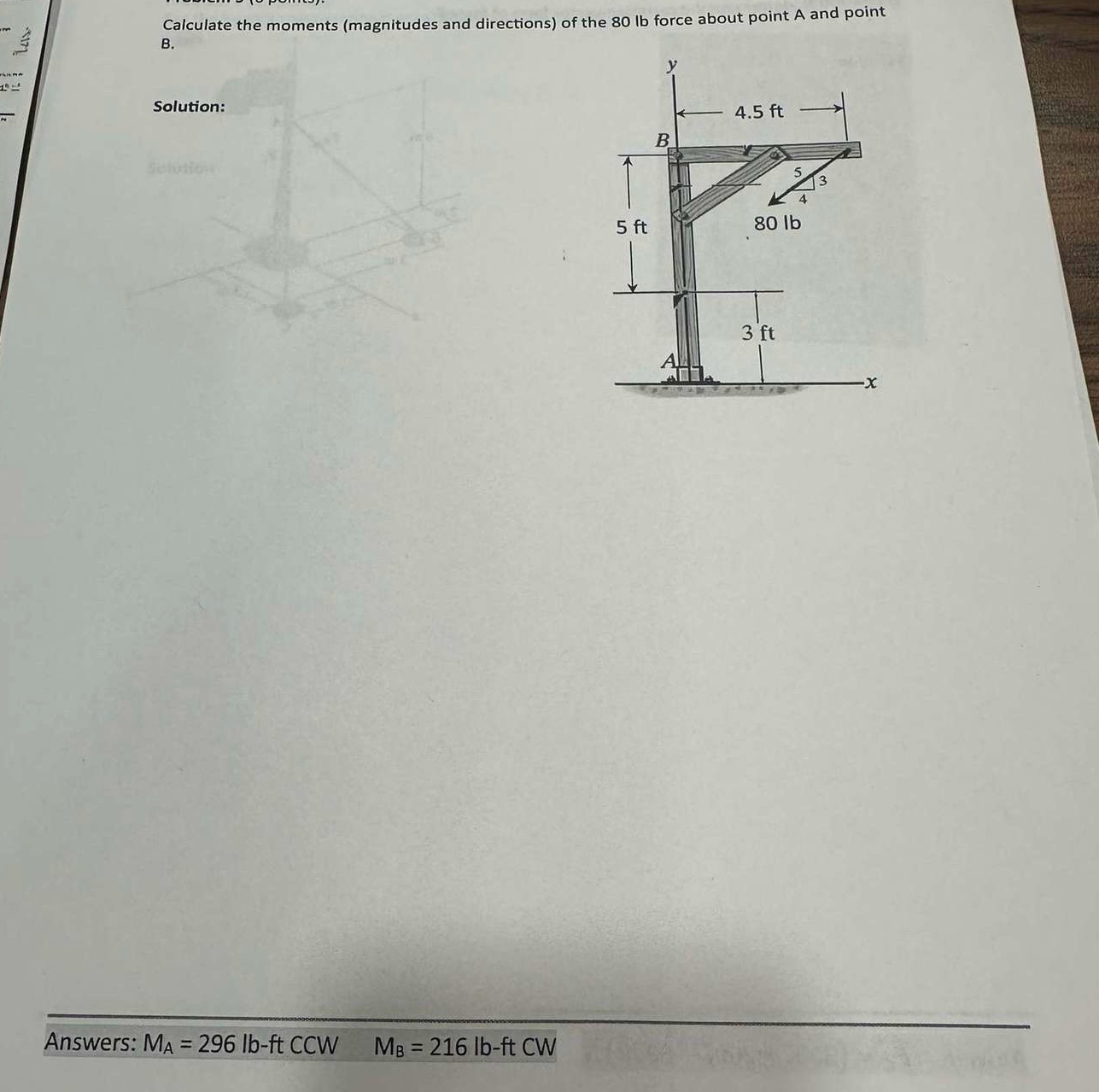 an - were Calculate the moments ( magnitudes and