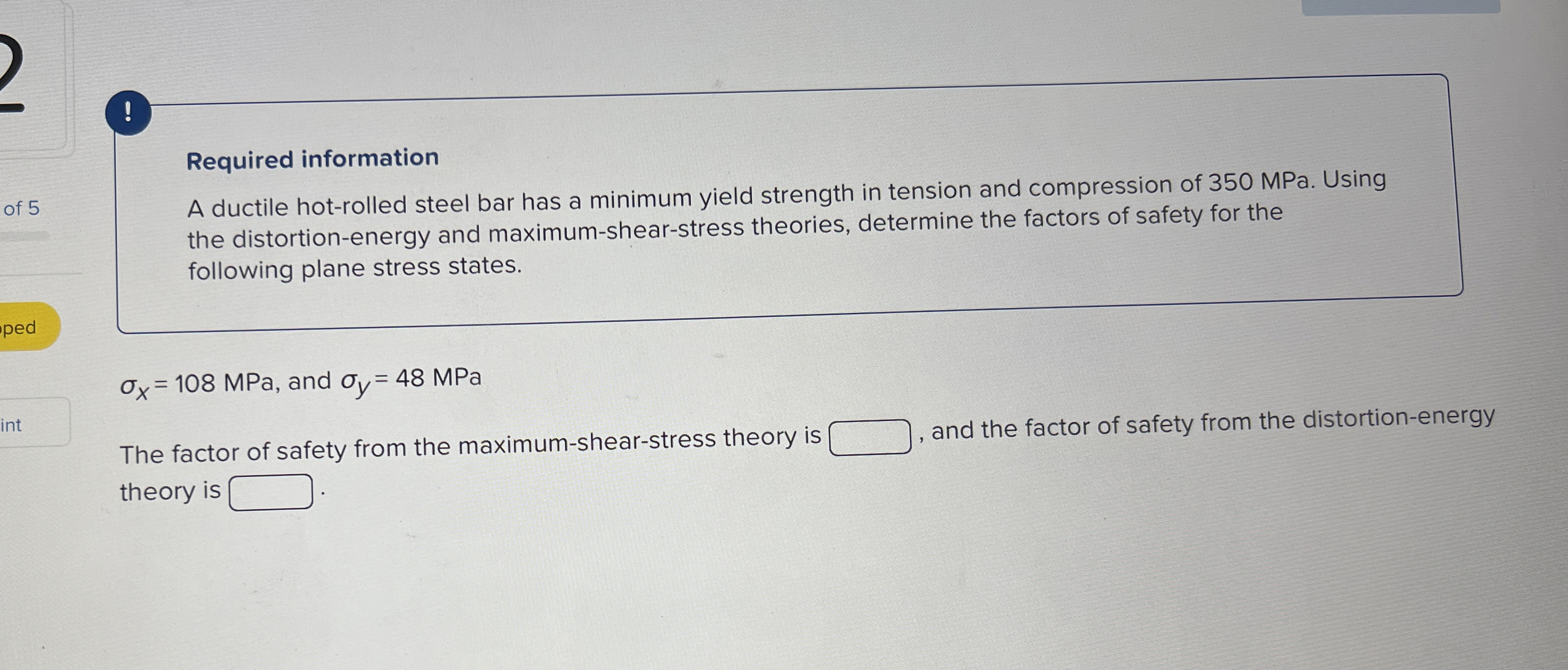 Required information A ductile hot - rolled steel