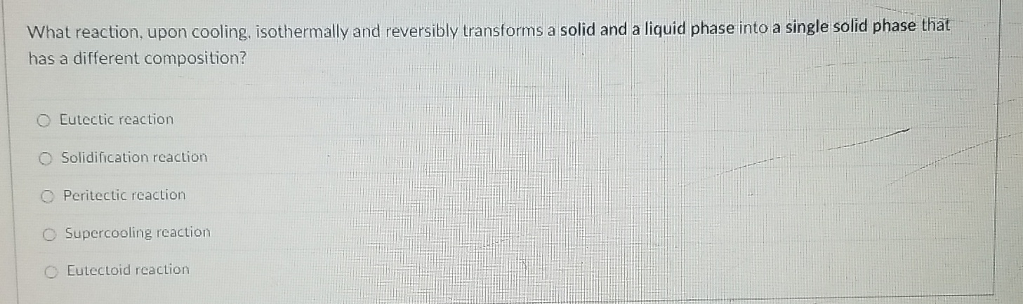 What reaction, upon cooling, isothermally and