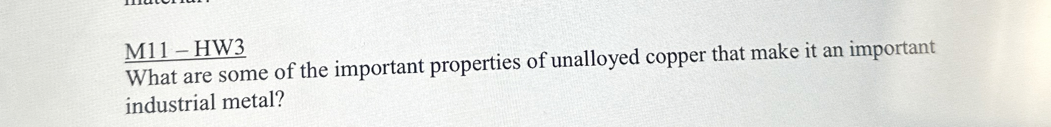 M 1 1 - HW 3 What are some of the important