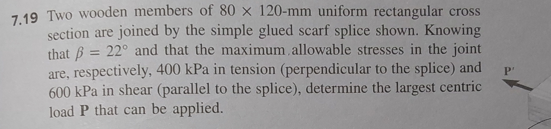 7 . 1 9 Two wooden members of 8 0 1 2 0 - m m
