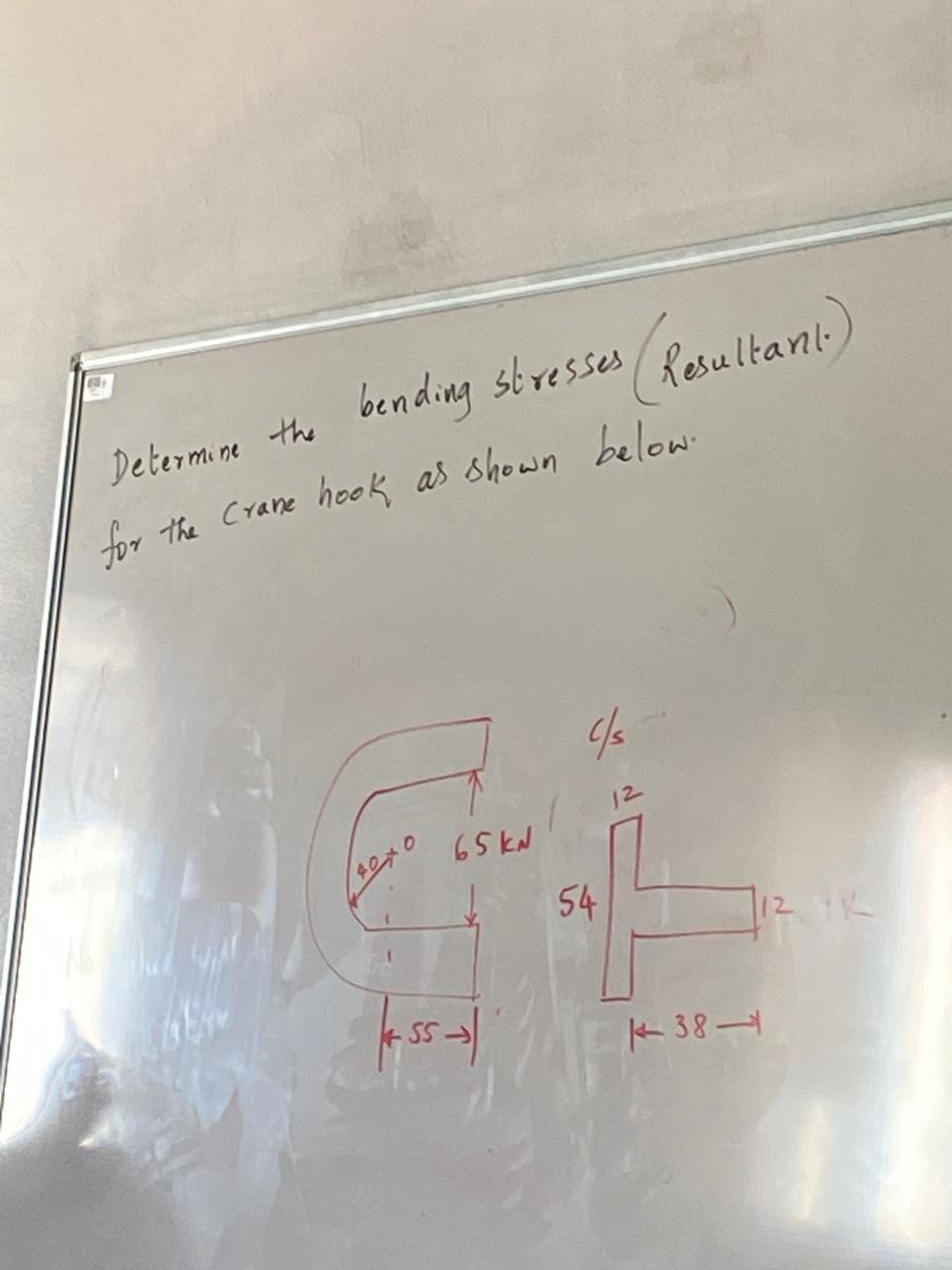 Determine the bending sivesses ( Resultant . )