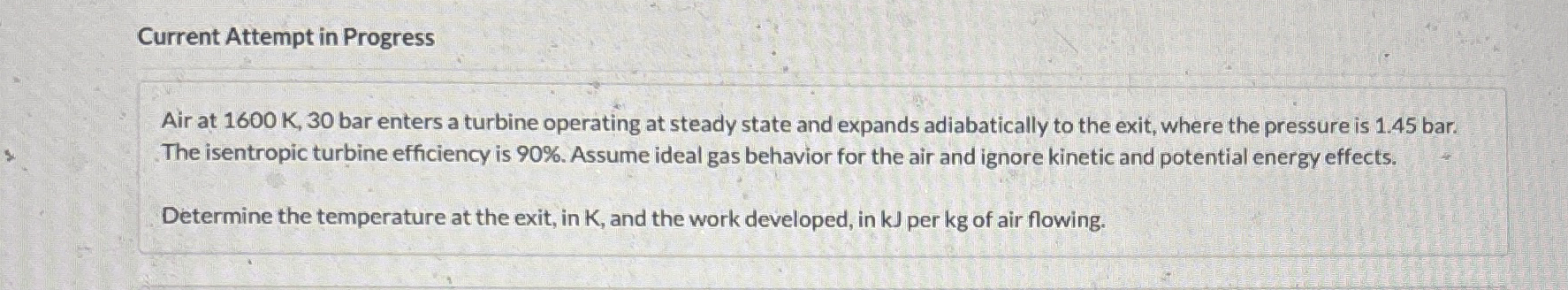 Current Attempt in Progress Air at 1 6 0 0 K , 3