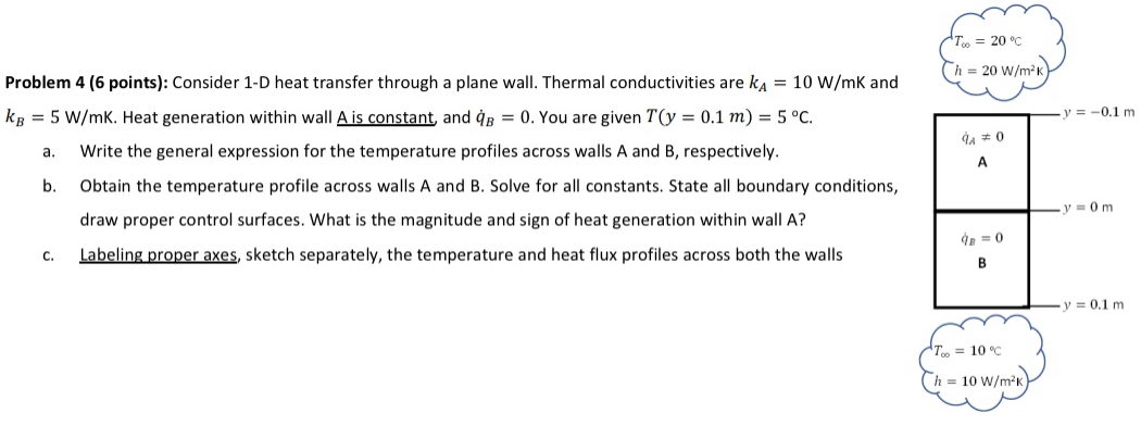 Problem 4 ( 6 points ) : Consider 1 - D heat