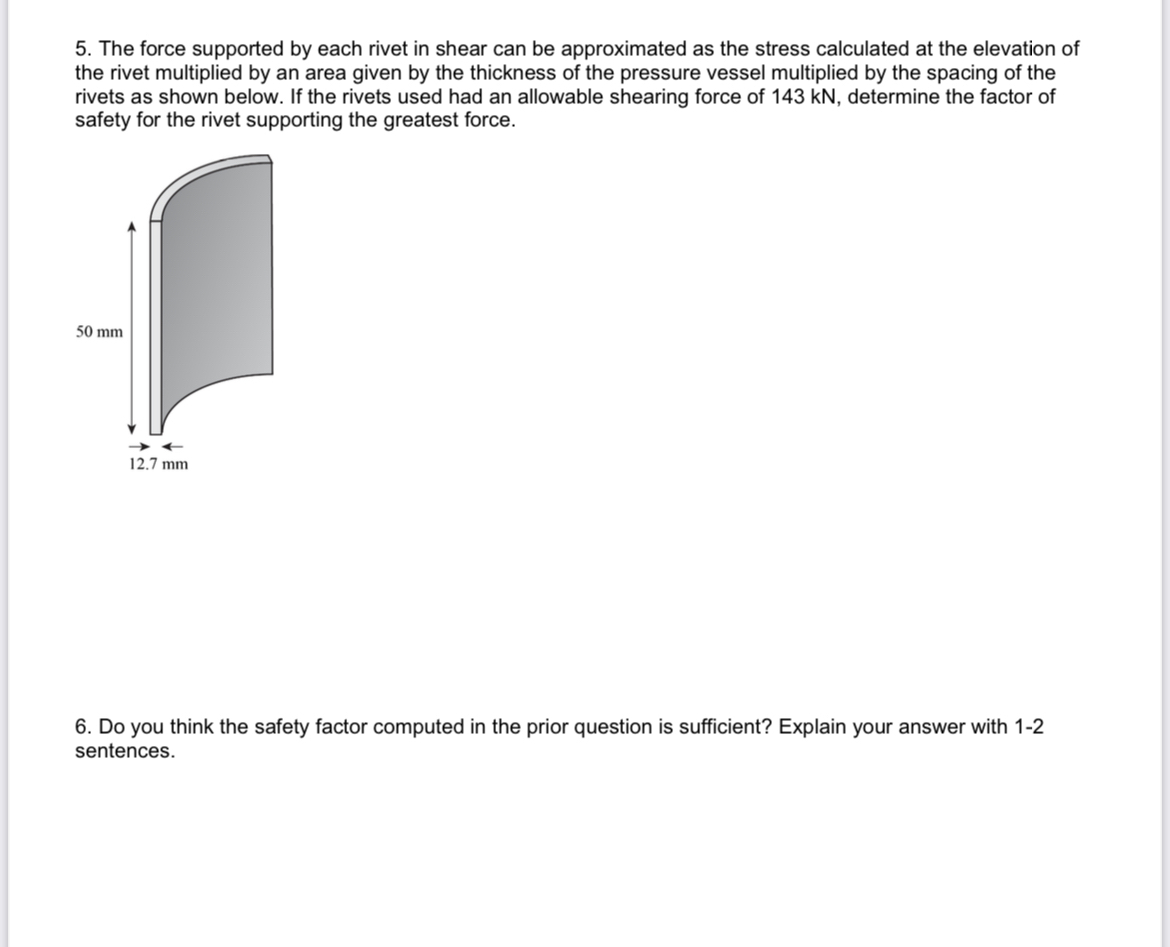 The force supported by each rivet in shear can be