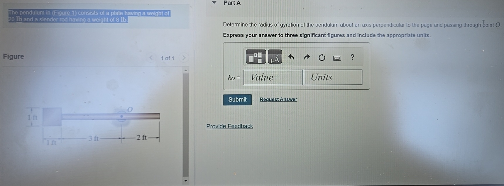 The pendulum in ( Figure 1 ) consists of a plate