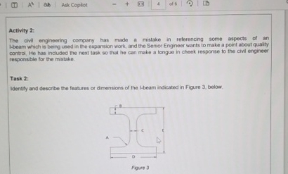 Activity 2 : The ovil engineering company has