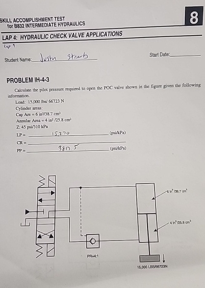 SKILL ACCOMPLISHMENT TEST for 8 8 3 2