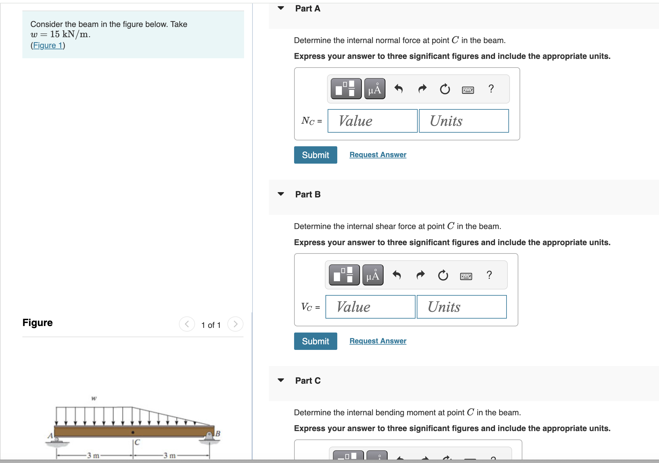 Part A Consider the beam in the figure below.