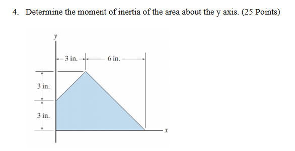 4 . Determine the moment of inertia of the area