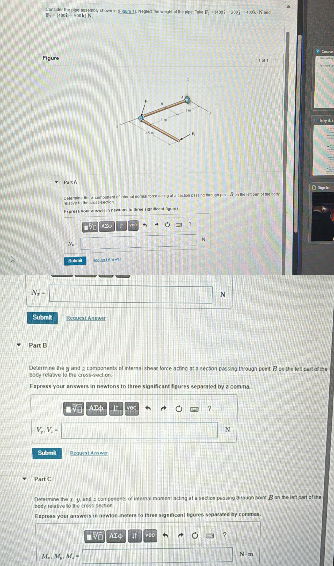 Consider the pipe assembly shown in ( Figure 1 )