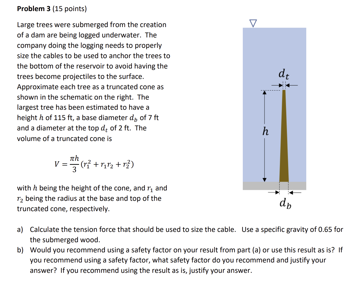 Problem 3 ( 1 5 points ) Large trees were