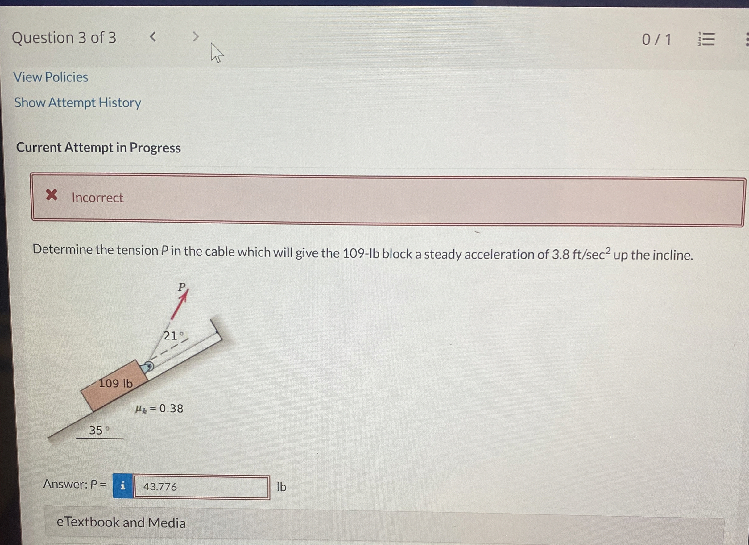 Question 3 of 3 0 1 View Policies Show Attempt