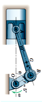 In the system shown in Figure 1 , link OB has a