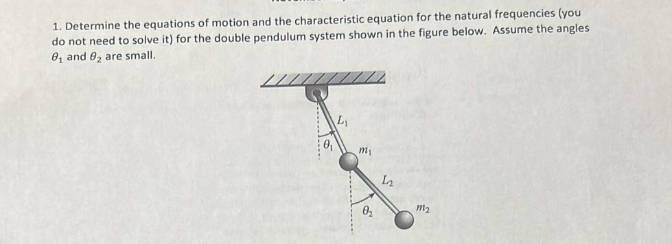 Determine the equations of motion and the