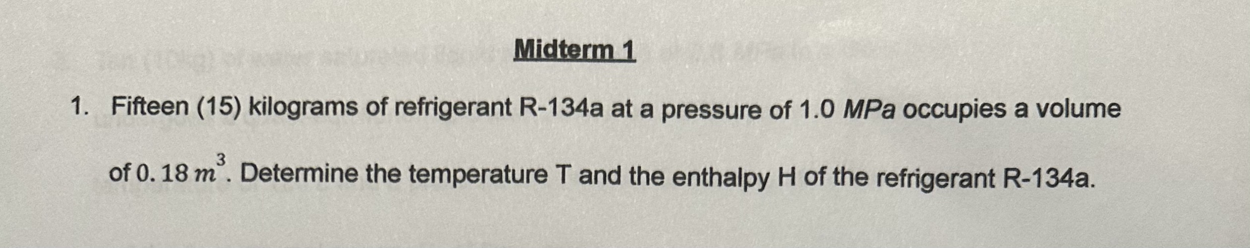 Midterm 1 Fifteen ( 1 5 ) kilograms of