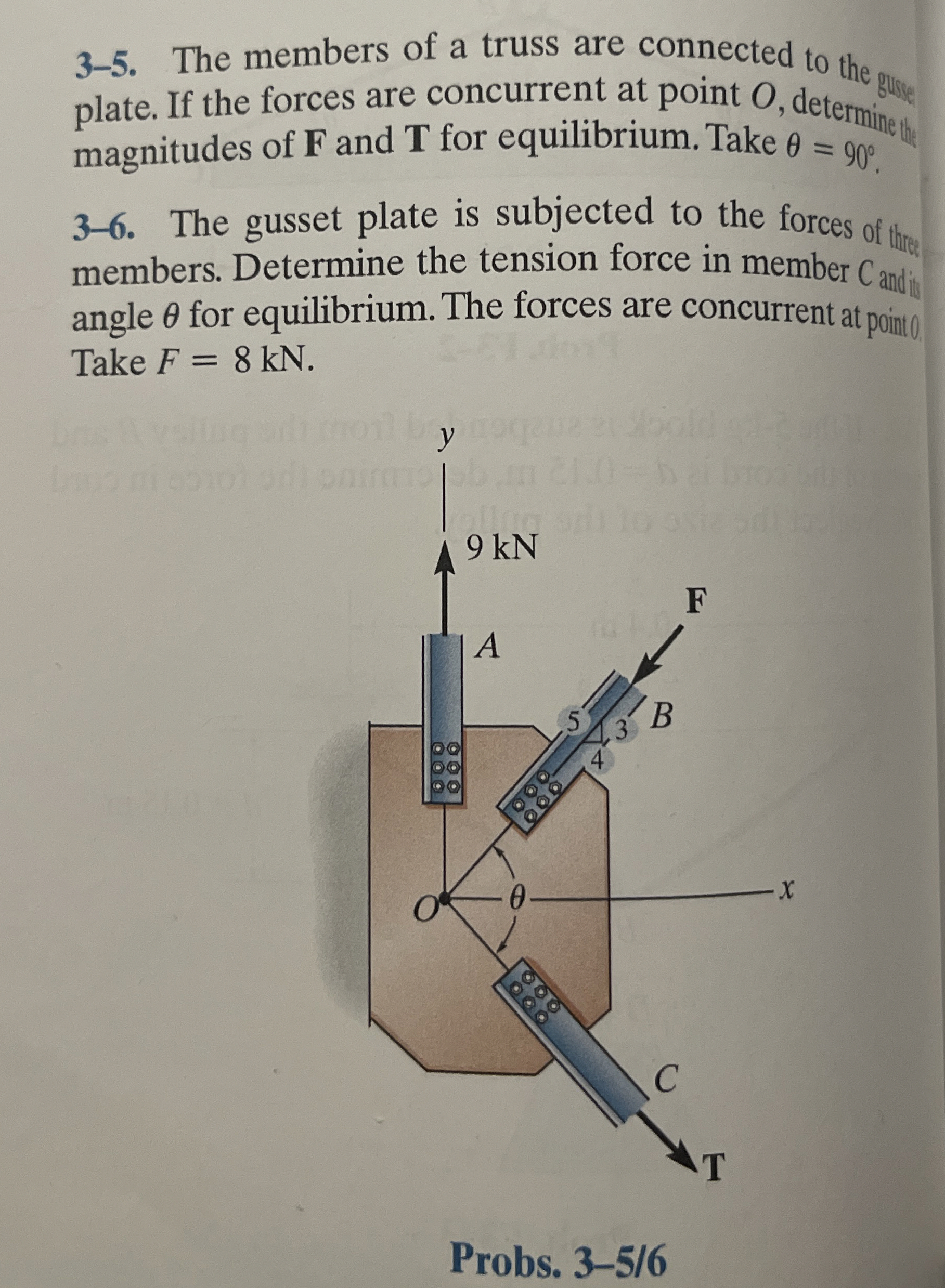3 - 5 . The members of a truss are connected to