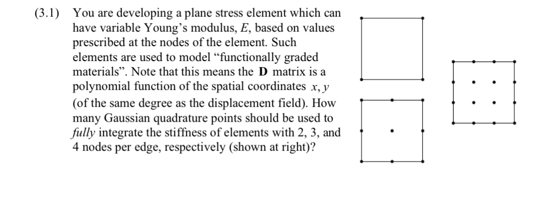 ( 3 . 1 ) You are developing a plane stress