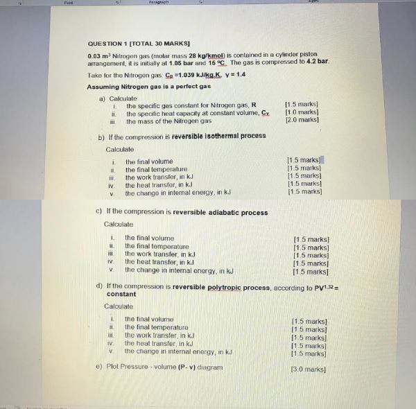 QUESTION 1 [ TOTAL 3 0 MARKS ] \ ( 0 . 0 3 \
