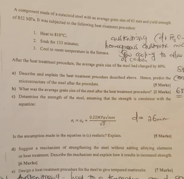 A component made of a cutectoid steel with an