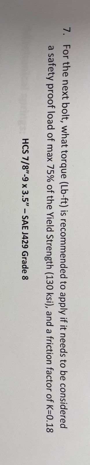 For the next bolt, what torque ( L b - f t ) is