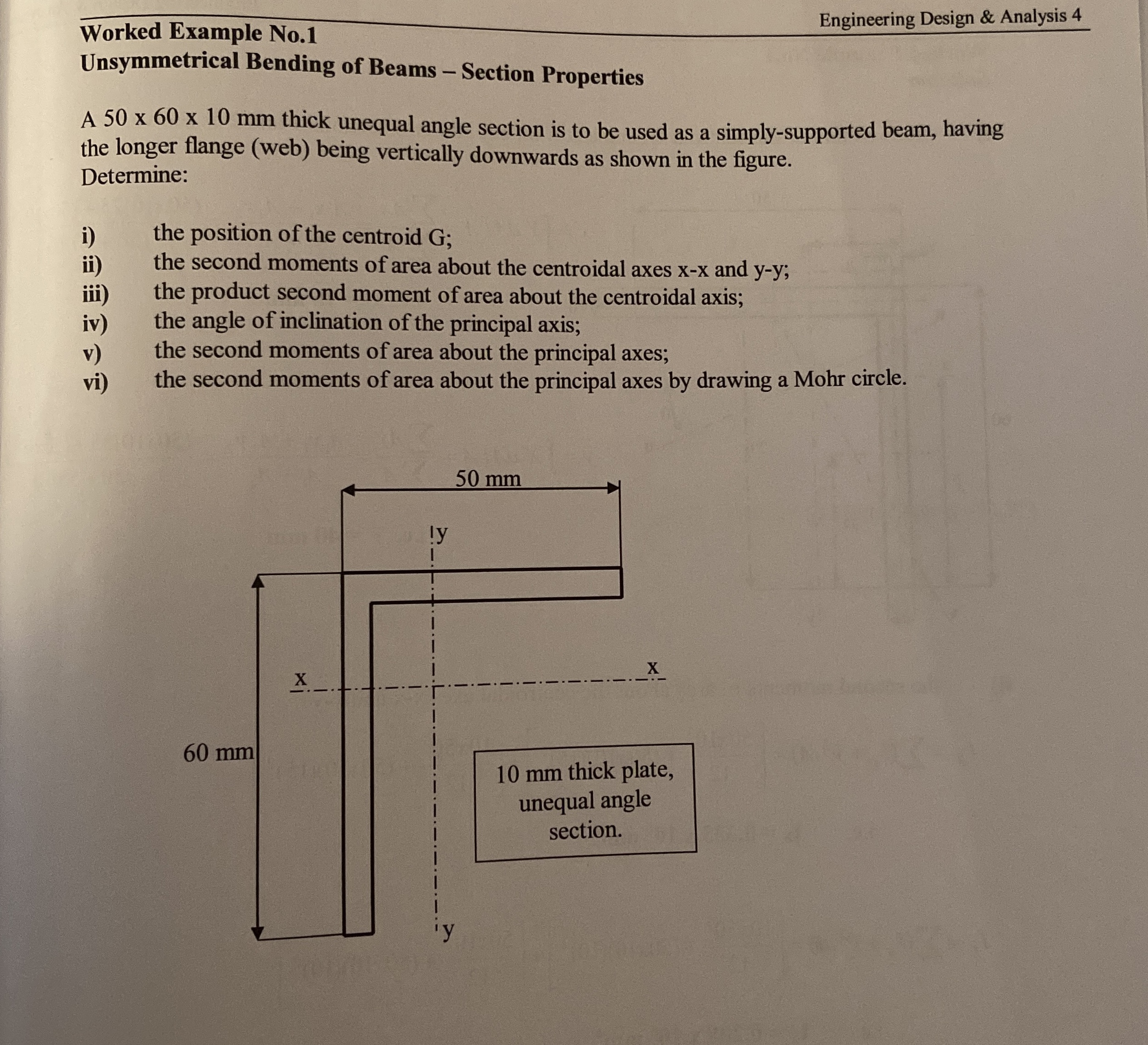 Engineering Design & Analysis 4 Worked Example No