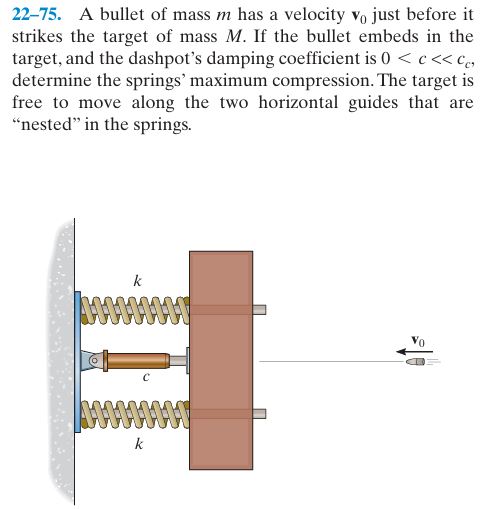 2 2 - 7 5 . A bullet of mass m has a velocity v 0