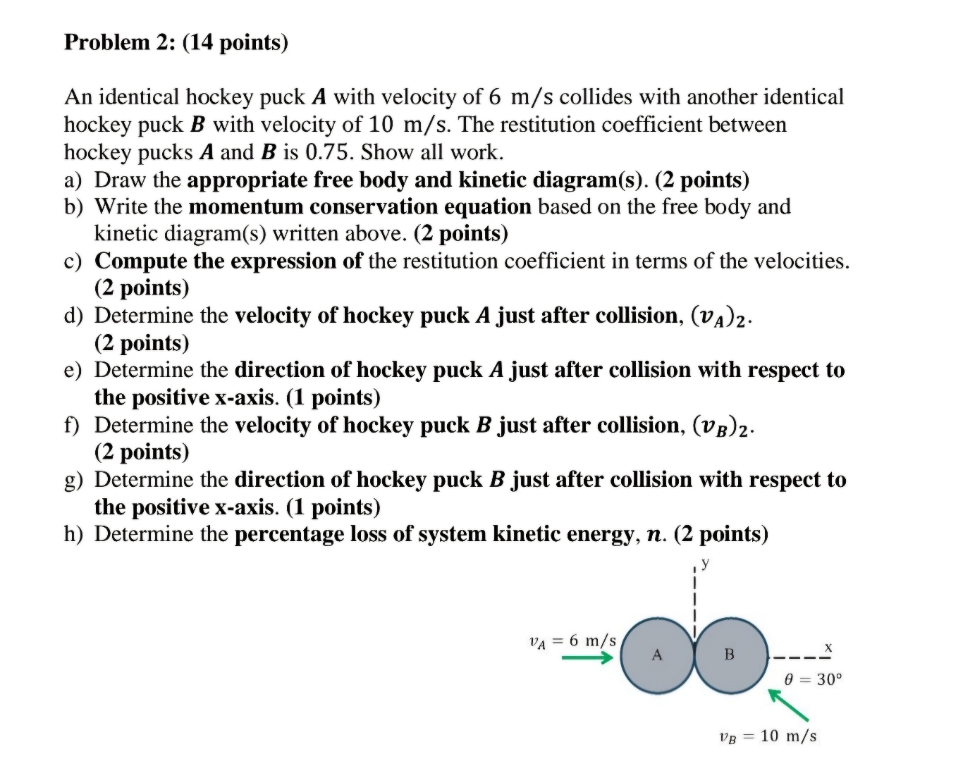Problem 2 : ( 1 4 points ) An identical hockey