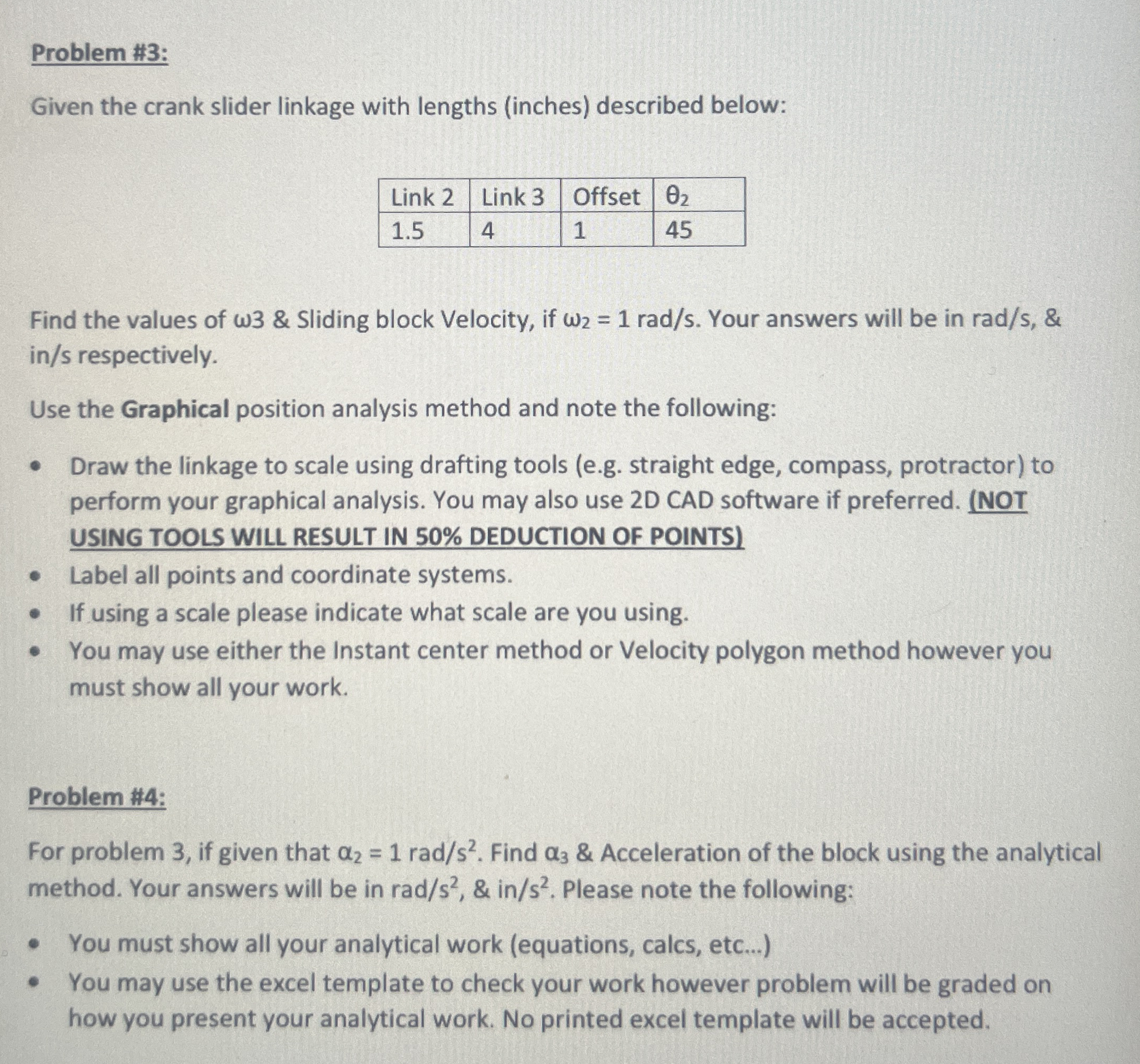 Solve problem 4 only, it is based on problem 3 :