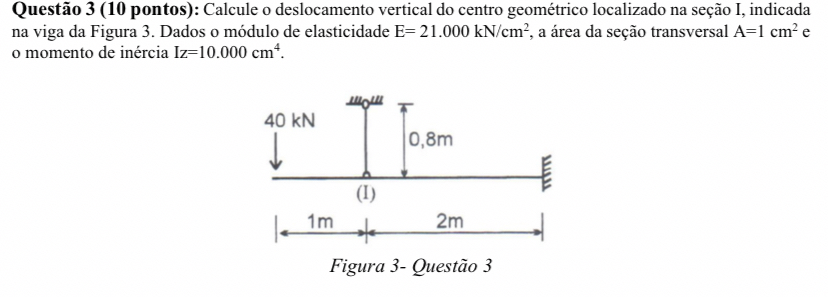 Quest o 3 ( 1 0 pontos ) : Calcule o deslocamento