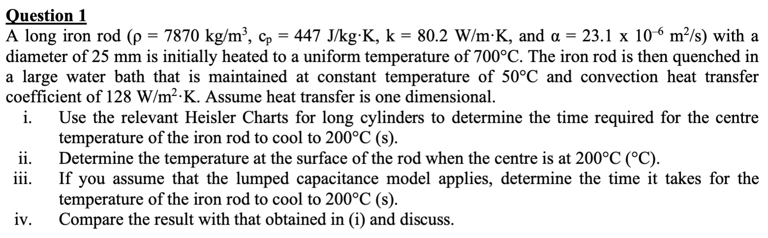 Question 1 A long iron , and { : = 2 3 . 1 1 0 -