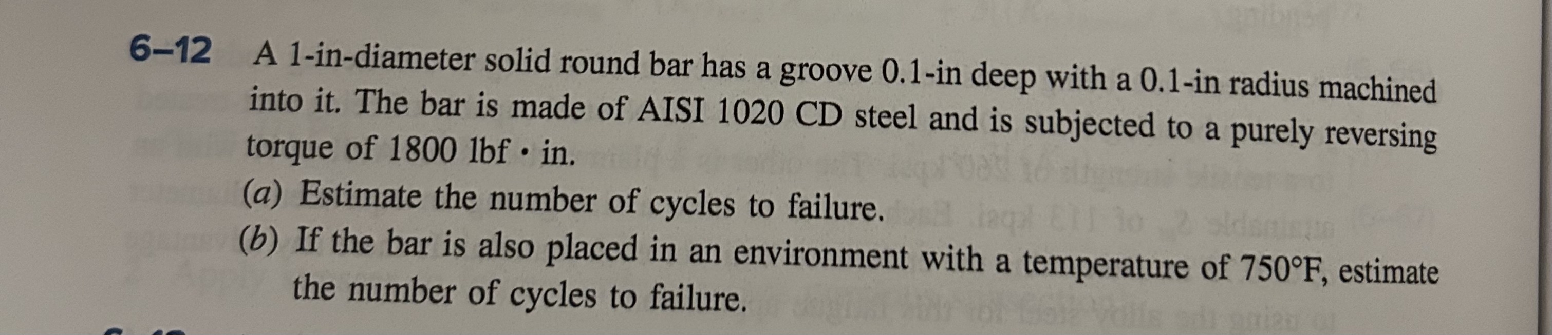 6 - 1 2 A 1 - in - diameter solid round bar has a