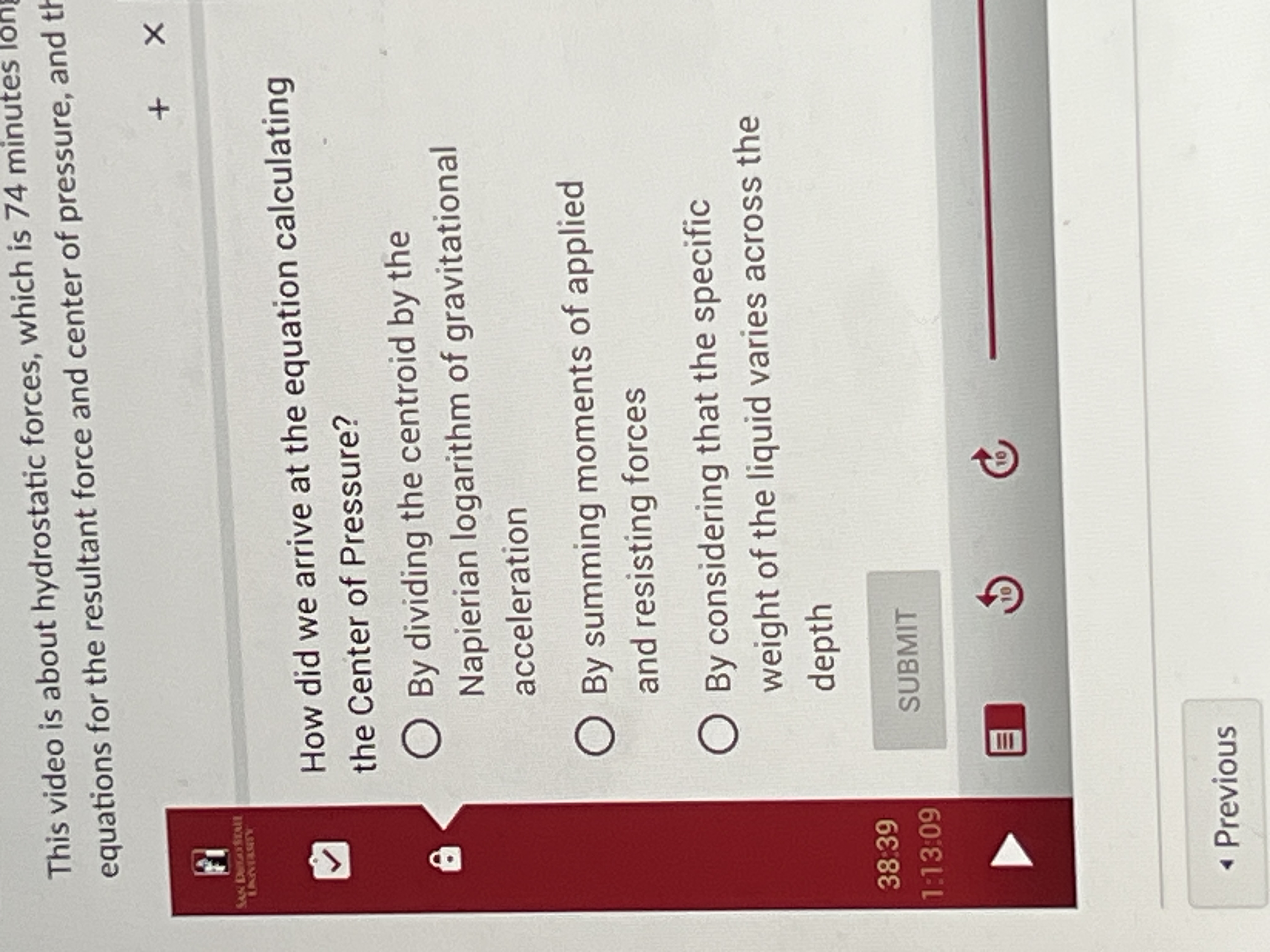 How did we arrive at the equation calculating the