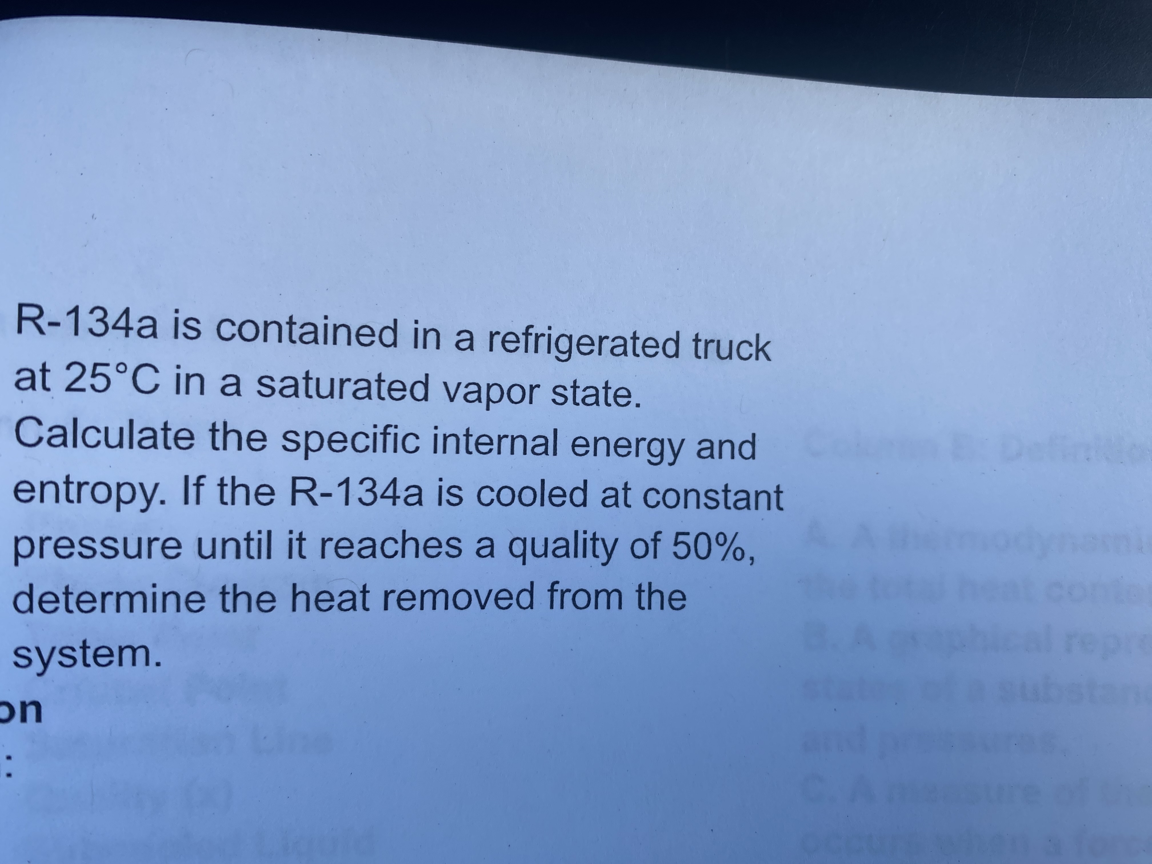 R - 1 3 4 a is contained in a refrigerated truck